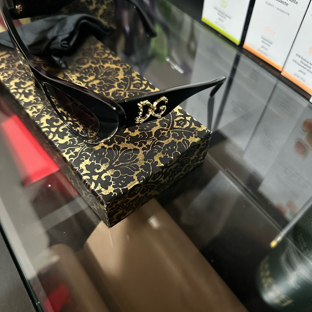Authentic Dolce & Gabbana Black Cat-Eye Sunglasses